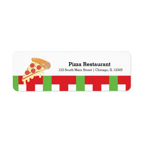 Pizza restaurant label