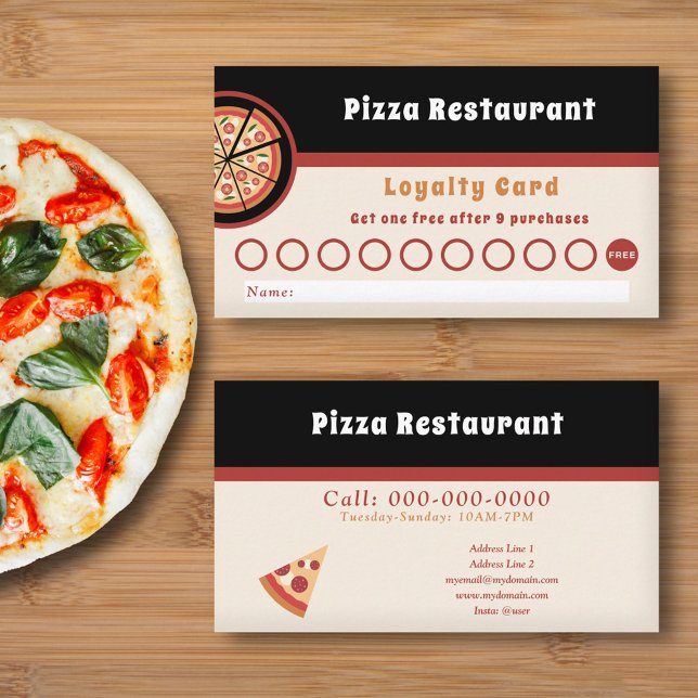 Pizza Restaurant Loyalty Card (Pizza Restaurant Loyalty Card)