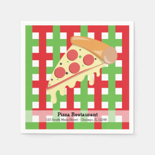 Pizza restaurant paper napkins