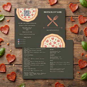 Pizza Restaurant Personalized  Menu