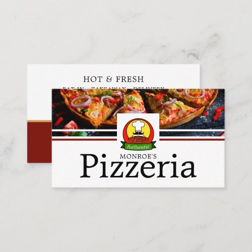 Pizza Restaurant Pizzeria Advertising Business Card