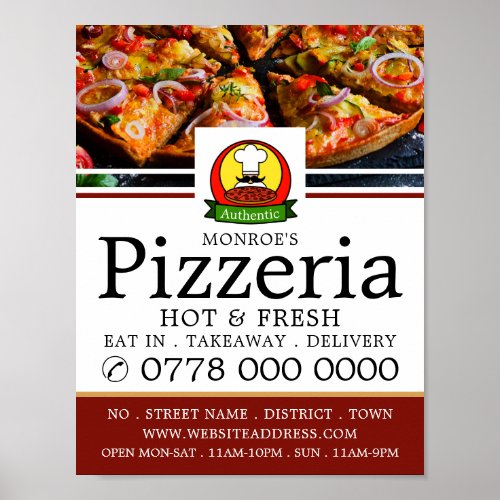 Pizza Restaurant Pizzeria Advertising Poster