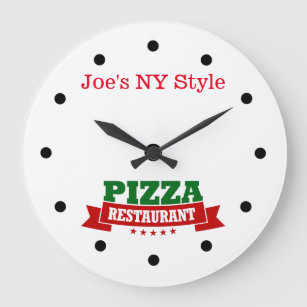 Pizza Restaurant Theme Wall Clock