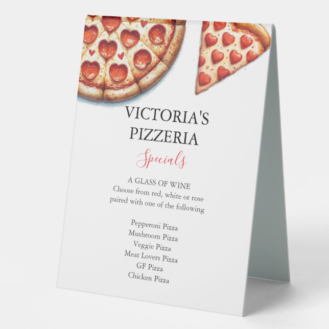 Pizza Restaurants Table Tent (Front)