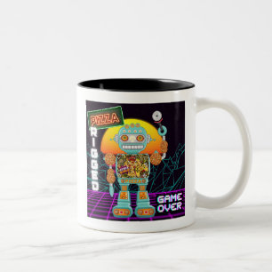 Pizza Rigged - Game Over Two-Tone Coffee Mug