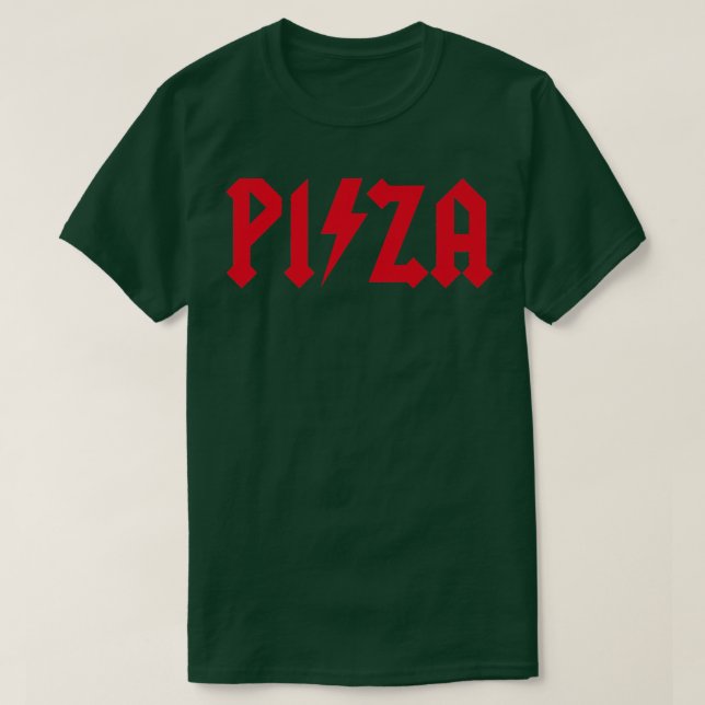 Pizza Rocks Funny Rock Music Pizzeria Hard Rock He T-Shirt (Design Front)