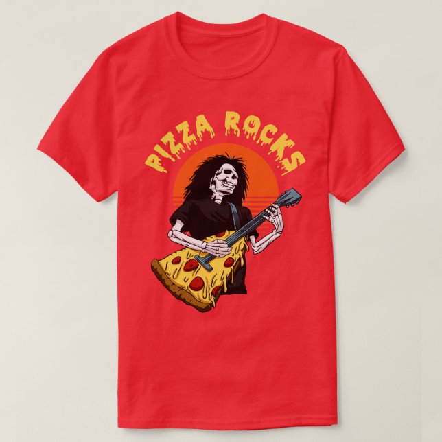 Pizza Rocks T-Shirt (Design Front)