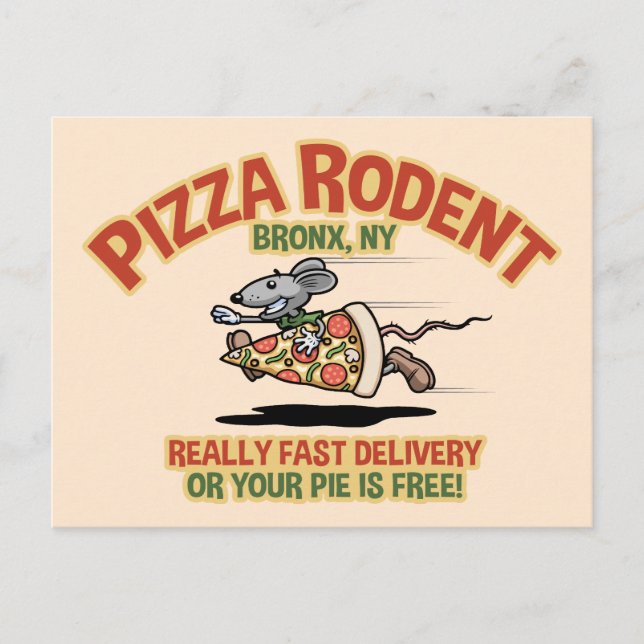 Pizza Rodent Postcard (Front)