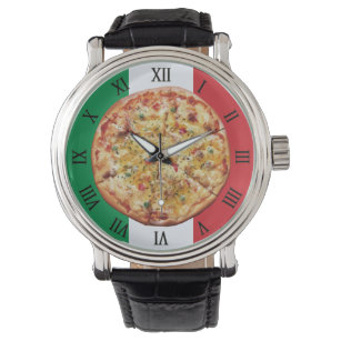 Pizza ~ Roman Numerals ~ Italian Flag ~ Watch