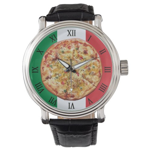 Pizza  Roman Numerals  Italian Flag  Watch