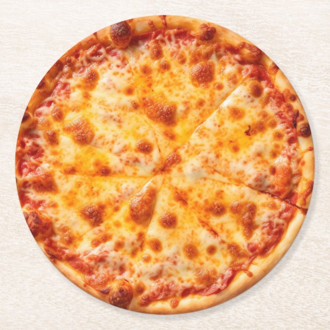 Pizza Round Paper Coaster (Front)