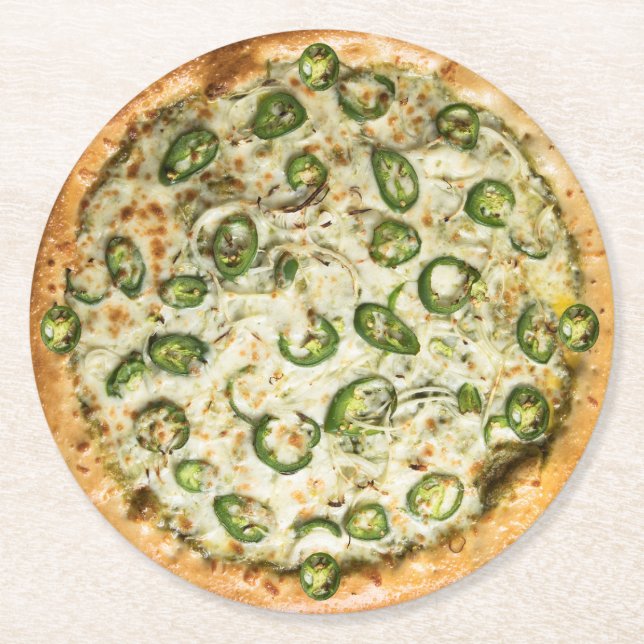 Pizza Round Paper Coaster (Front)