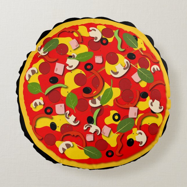 Pizza Round Pillow (Front)