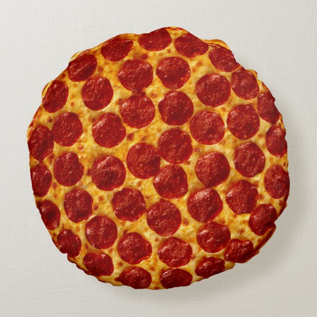 Pizza Round Pillow (Back)