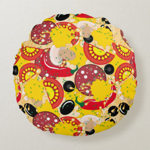 Pizza Round Pillow