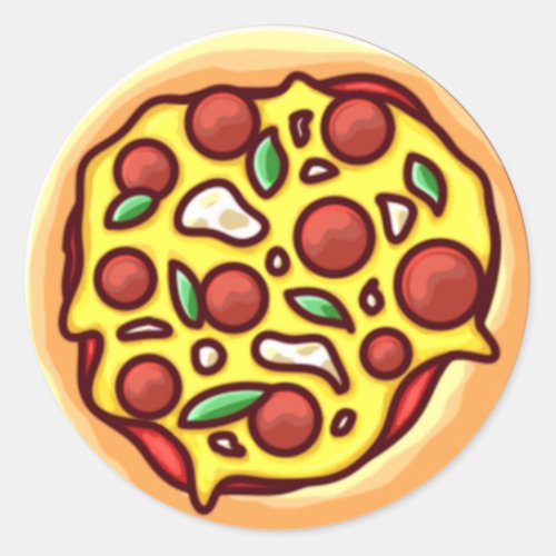 Pizza Round Sticker