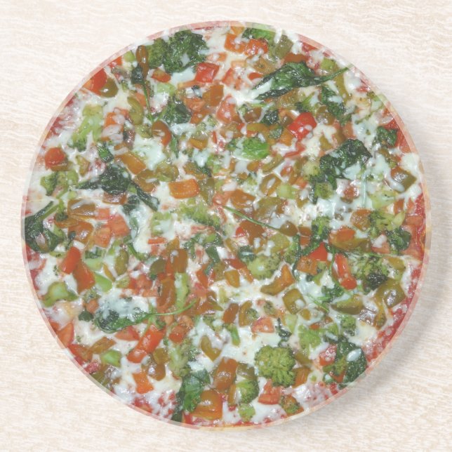 pizza sandstone coaster (Front)