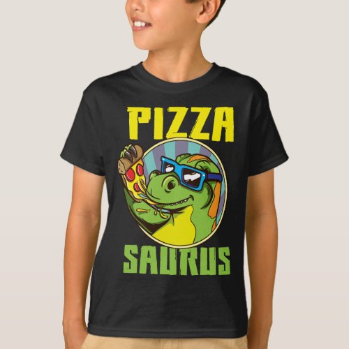 Pizza Saurus T_Rex Dinosaur Eating Pizza Pizzasaur T_Shirt