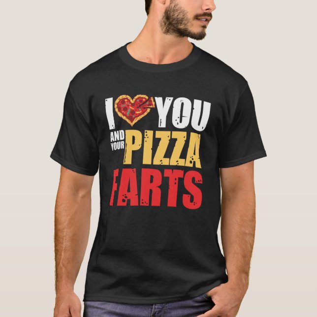 Pizza Sayings I Love You And Deine Pizza [German L T-Shirt (Front)