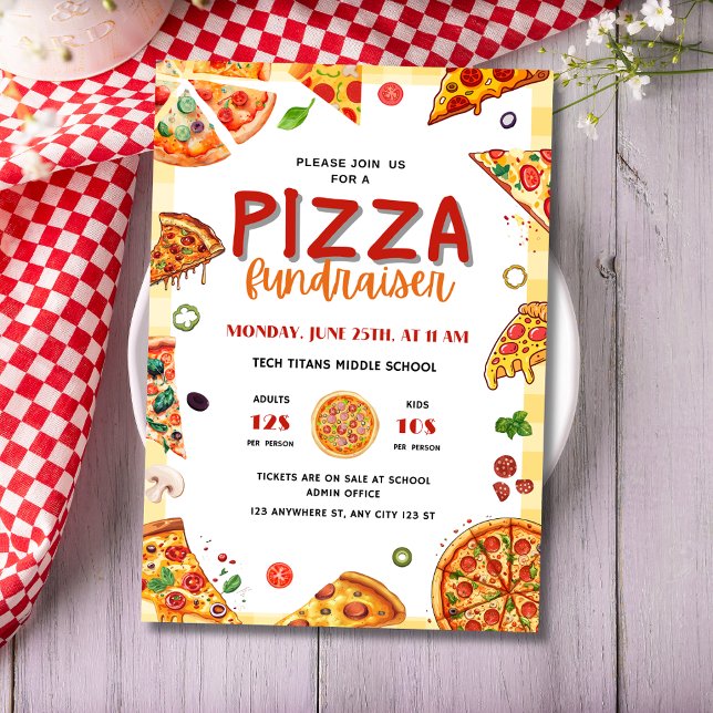 Pizza School Fundraiser, Pizza Dinner Fundraiser  Flyer (Creator Uploaded)