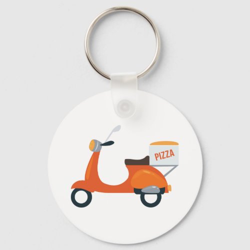 Pizza Scooter Keychain