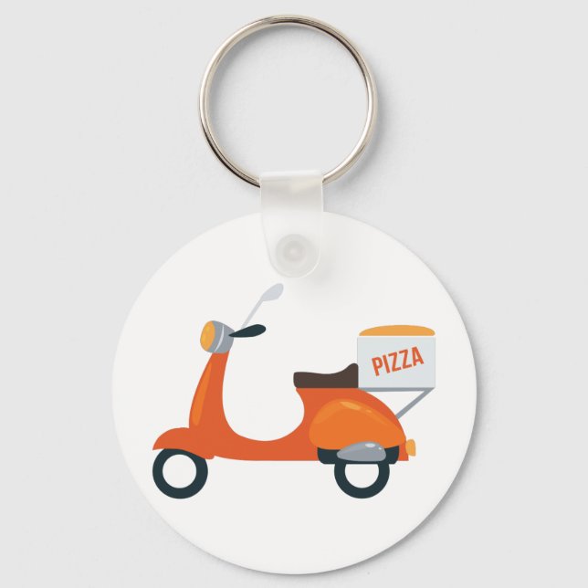 Pizza Scooter Keychain (Front)