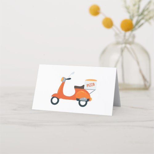 Pizza Scooter Place Card