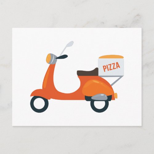 Pizza Scooter Postcard