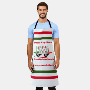 Pizza service,red green ,personalized apron