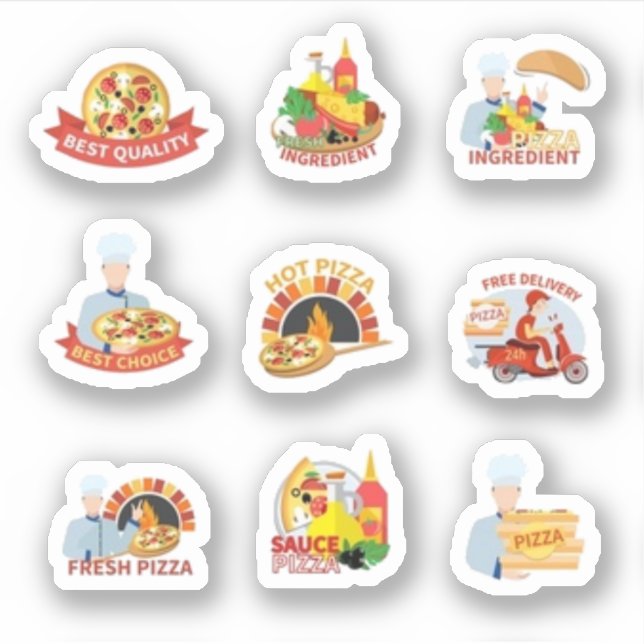 Pizza set sticker (Front)