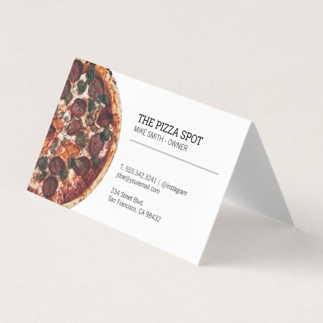 Pizza Shop Business Card (Front)