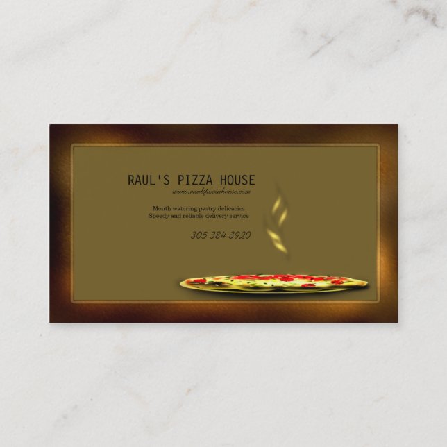 Pizza Shop Business Card (Front)