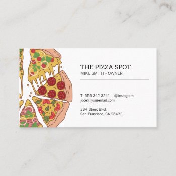 Pizza Shop Business Card by lovely_businesscards at Zazzle