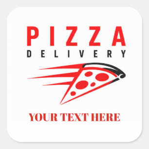 🍕 Pizza Shop Delivery Staff Uniform Crew 🍕 Square Sticker
