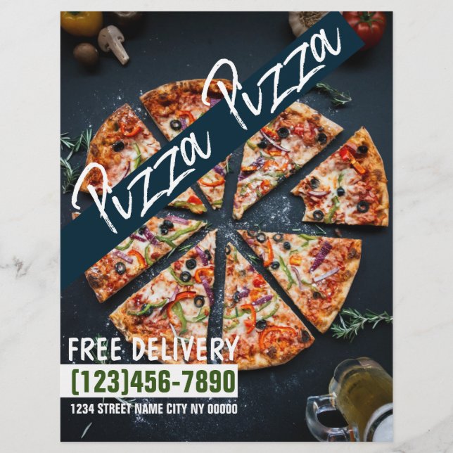 Pizza Shop Food Delivery Flyer (Front)