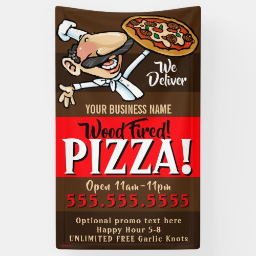 Pizza Shop Italian Promotional Banner Customizable