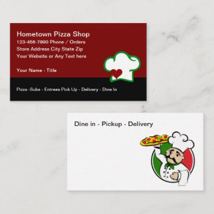 Pizza Shop Italian Restaurant Business Card
