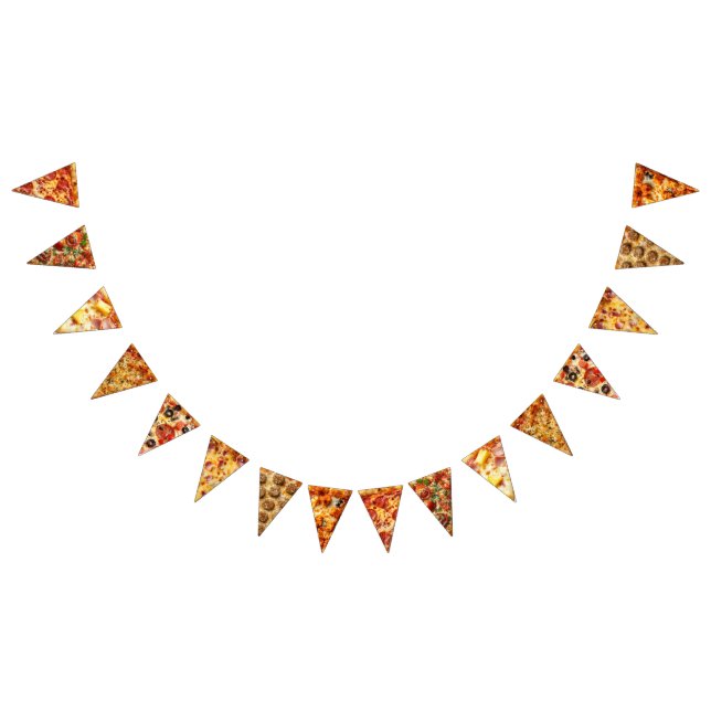 Pizza Shop Pizza Party Variety Cheesy  Bunting Flags (All)