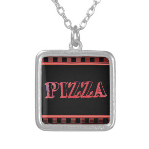 Pizza Silver Plated Necklace