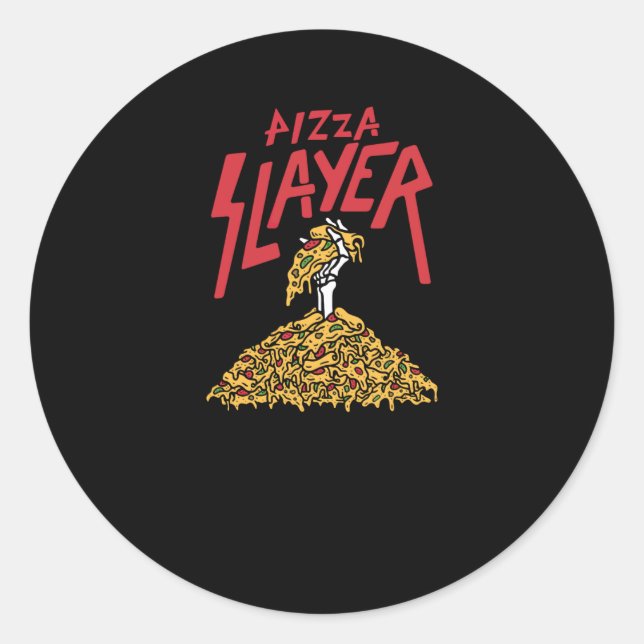 Pizza Slayer Classic Round Sticker (Front)