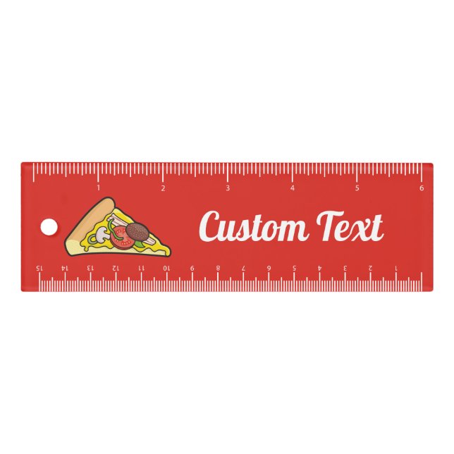 Pizza Slice 6 inch Ruler (Front)