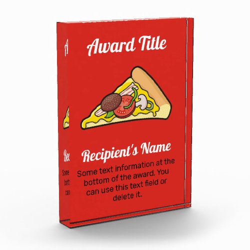 Pizza Slice Acrylic Award