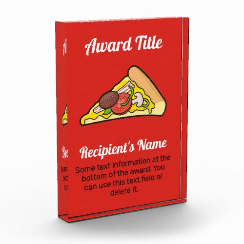 Pizza Slice Acrylic Award