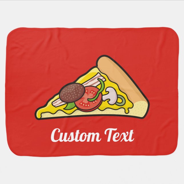 Pizza slice baby blanket (Horizontal)