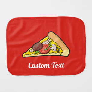 Pizza slice baby burp cloth