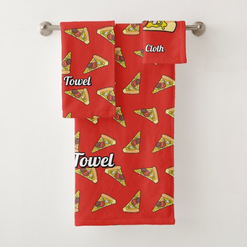 Pizza Slice Bath Towel Set