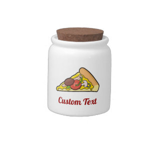 Pizza slice candy jar