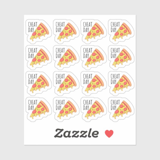 Pizza Slice Cheat Day Reminder Calendar Planner Sticker (Sheet)