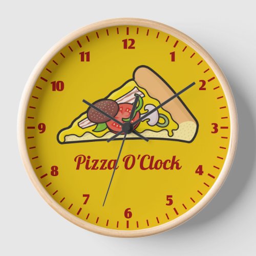 Pizza slice clock