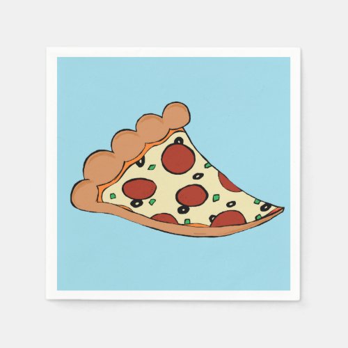 Pizza slice cocktail napkin